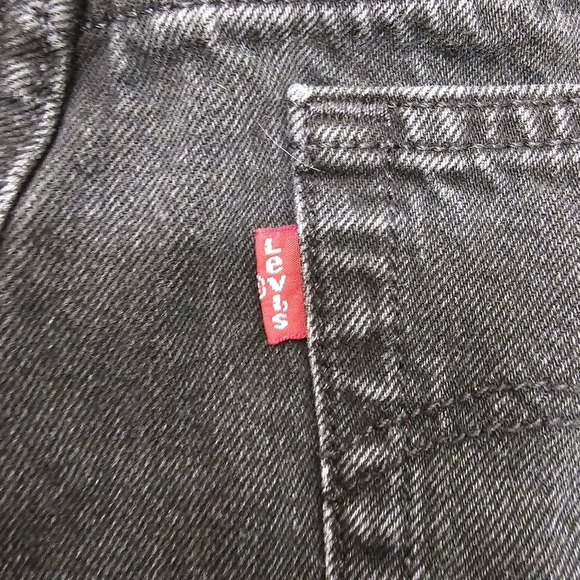 Levi’s 501 Black Button Down Jean Shorts Waist 34 - Picture 6 of 15